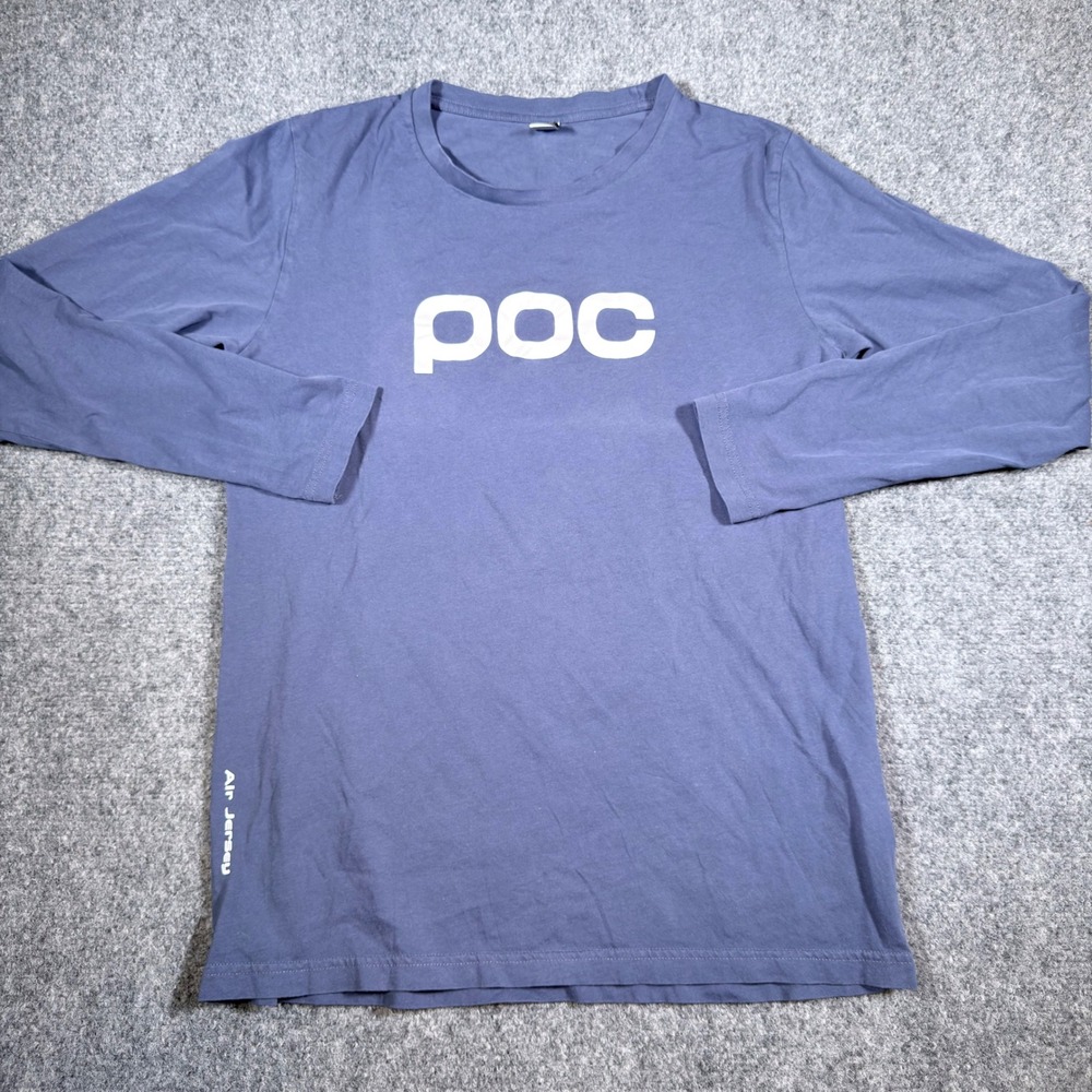 POC Air Jersey Long Sleeve T-Shirt Mens Medium Blue Athletic Cotton Shirt